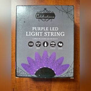 Celebrations Halloween Purple 100ct LED Anti-flicker String Lights 11-04028A